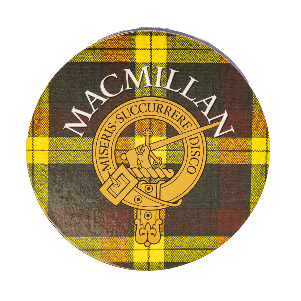 Clan/Family Name Round Cork Coaster Macmillan