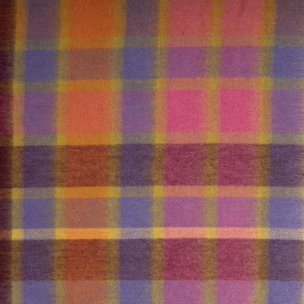 Ladies Mini Lambswool Cape Artillery Check Orange