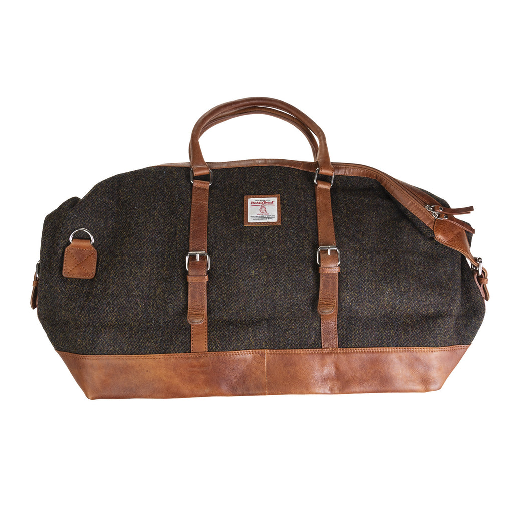 Ht Leather Large Travel Bag Dark Brown Barleycorn / Tan