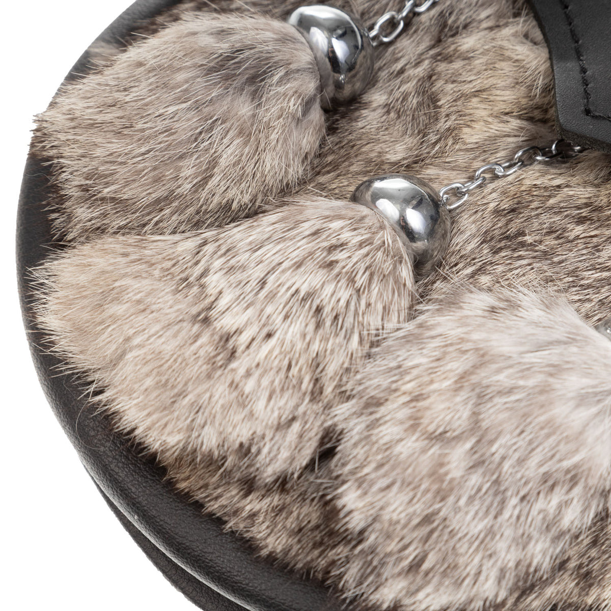 H/D Rabbit Fur Thistle Sporran Rabbit Fur (Grey) | The Scotland Shop