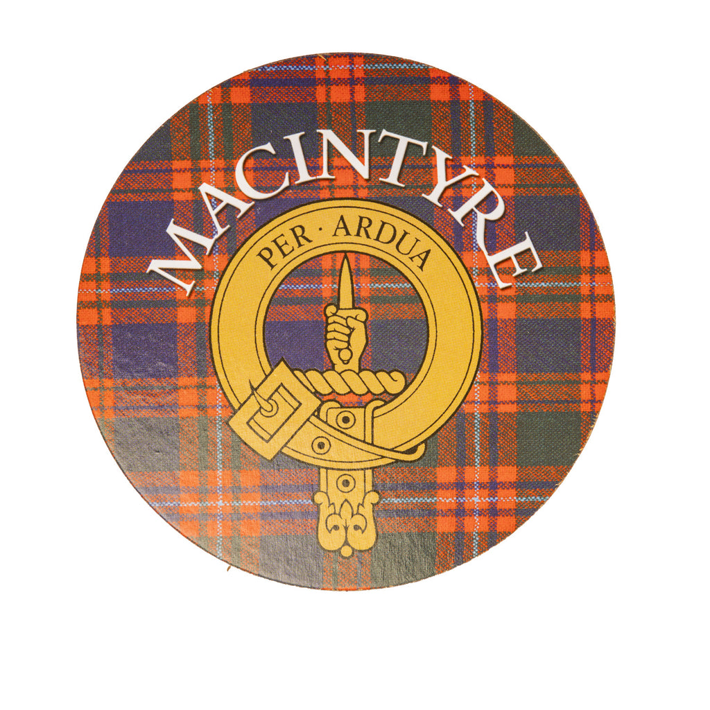 Clan/Family Name Round Cork Coaster Macintyre