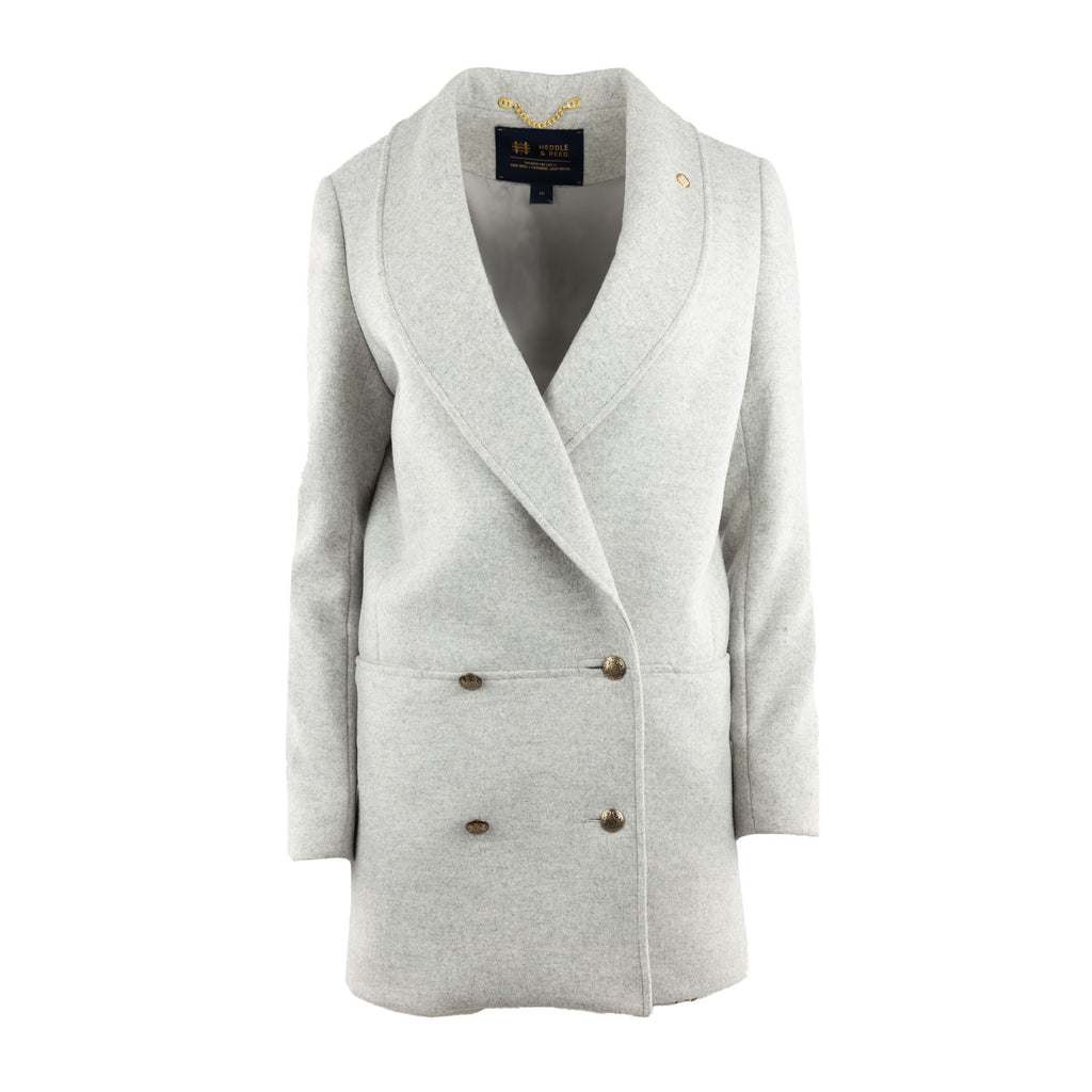 Maria Ladies Longline Jacket Light Grey