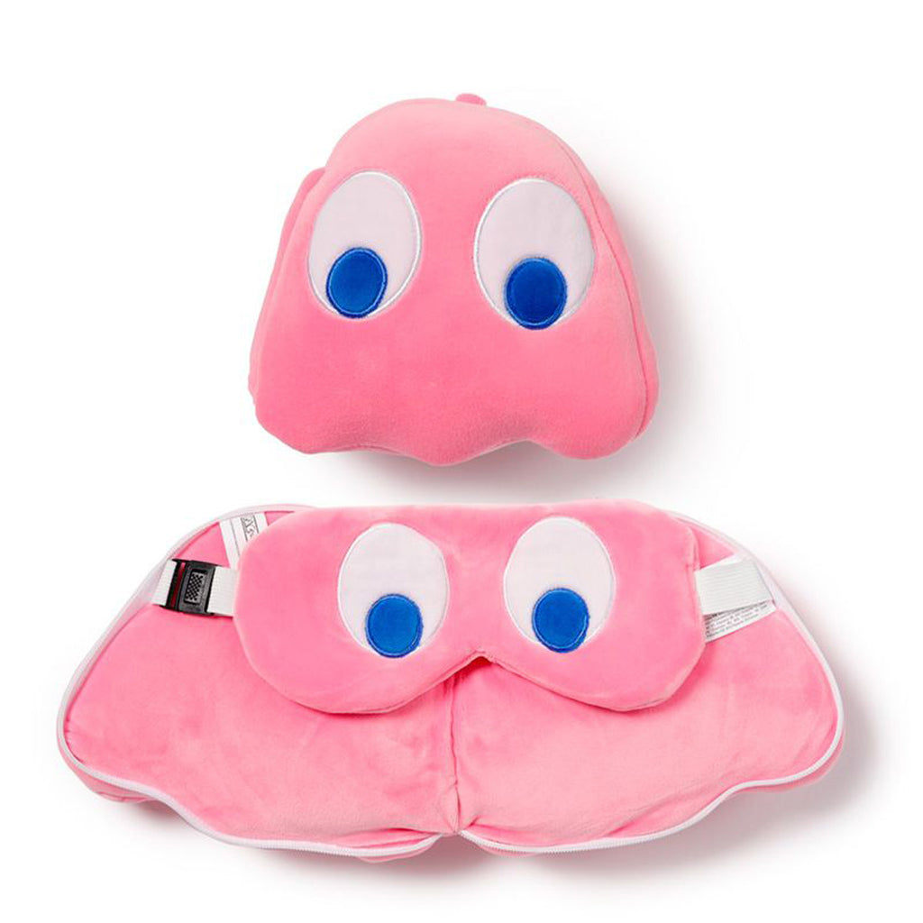 Relaxeazzz Pacman Pink Ghost Pillow/Mask