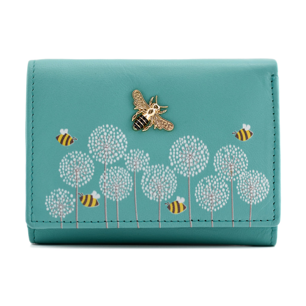 Moonflower Id And Card Holder Turquoise