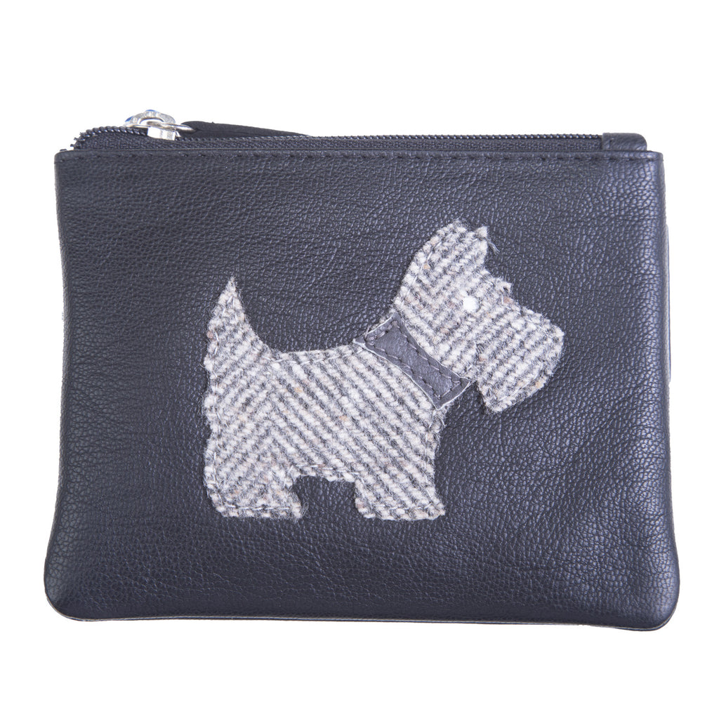 Coin Purse Multi Coloured Dog Black