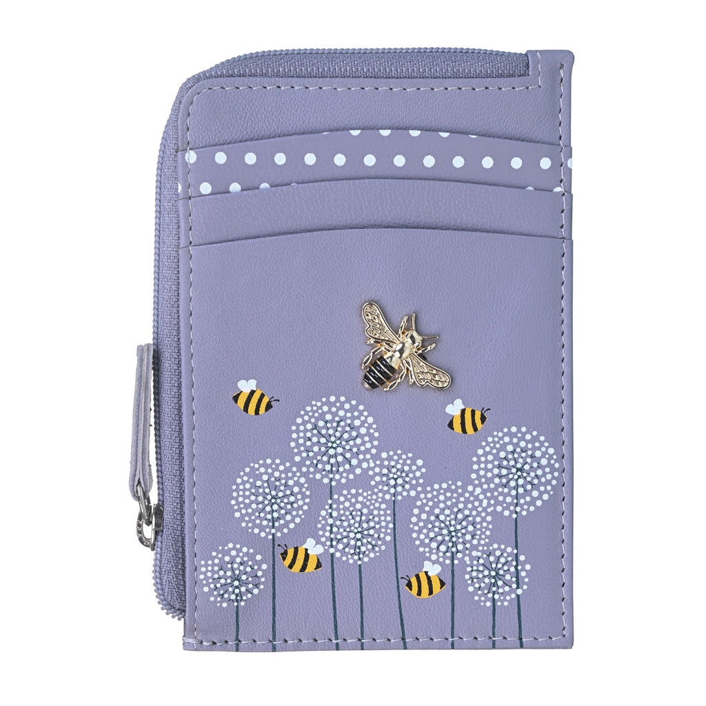 Moonflower Card And Coin Bee Purse Grey