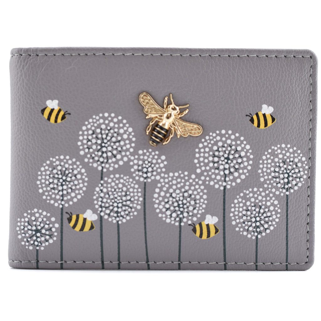 Moonflower Id And Card Holder Grey