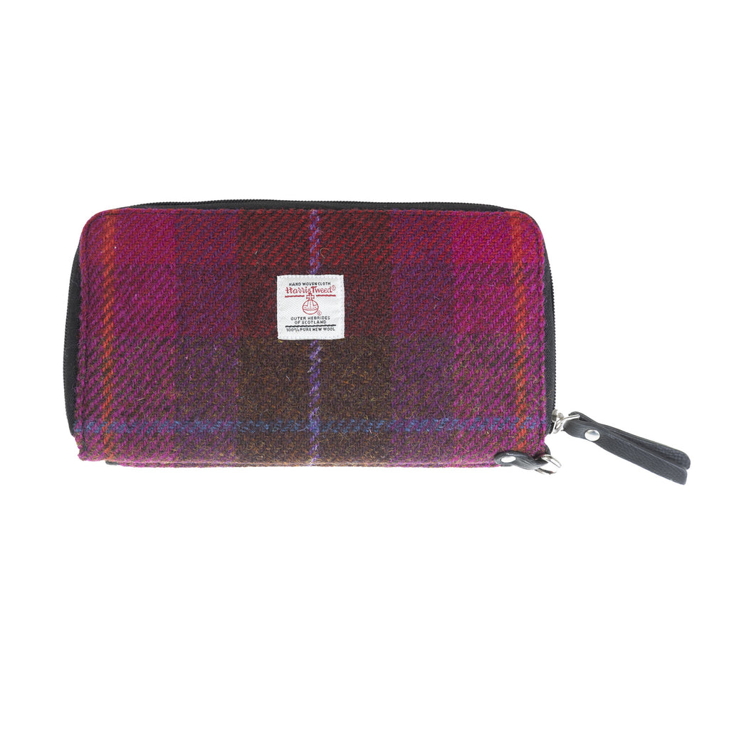 Ht Leather Ladies Hand Bag Cerise Check / Black