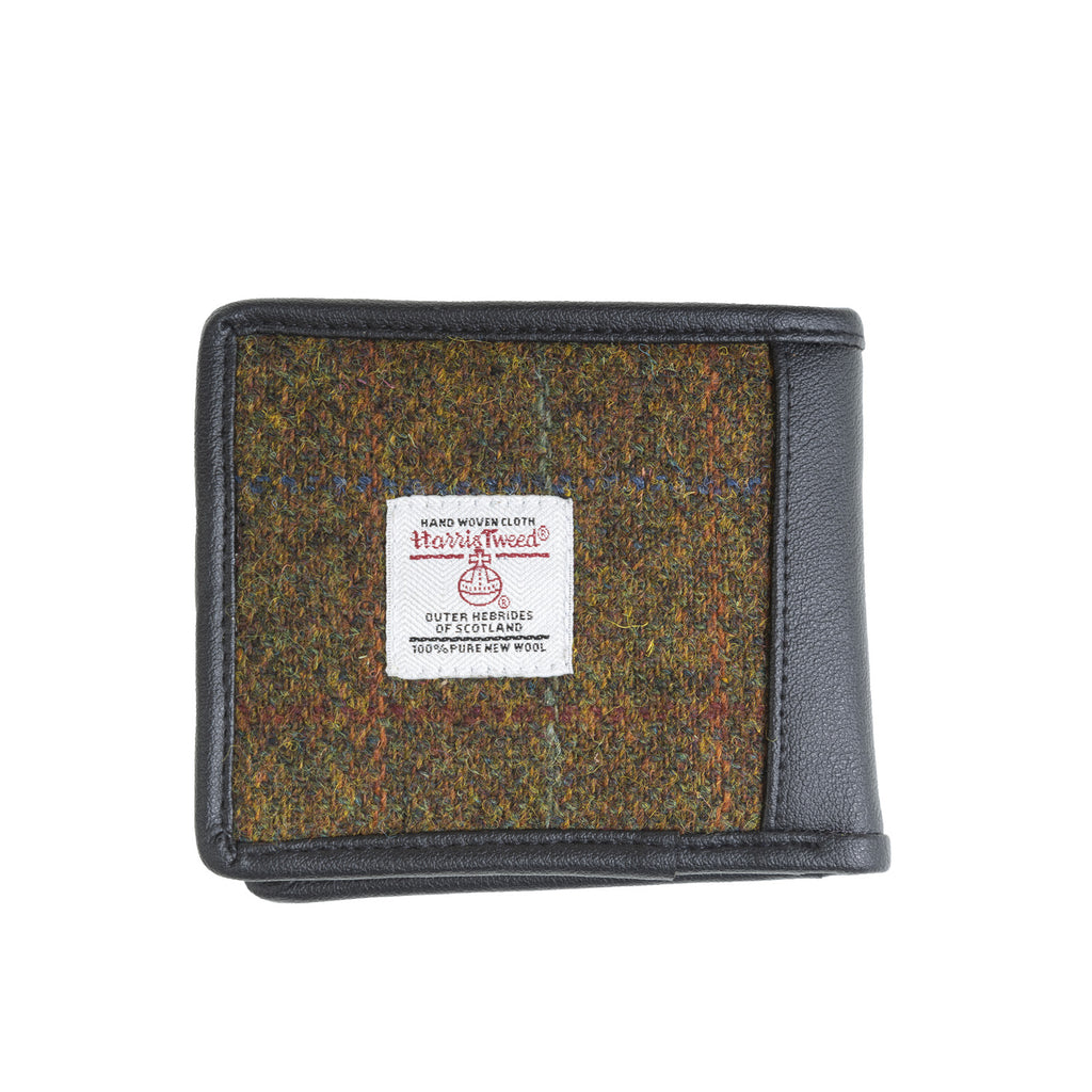Mens Ht Vegan Leather Wallet Autumn Brown Check / Black