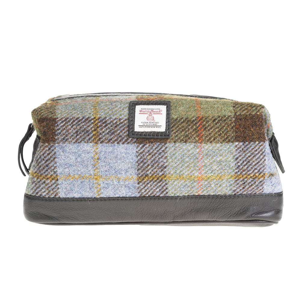 Ht Leather Large Wash Bag Lovat Check / Black