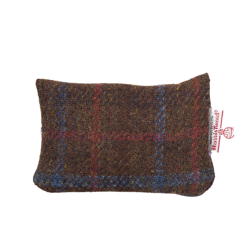 Harris Tweed Zip Coin Purse Brown