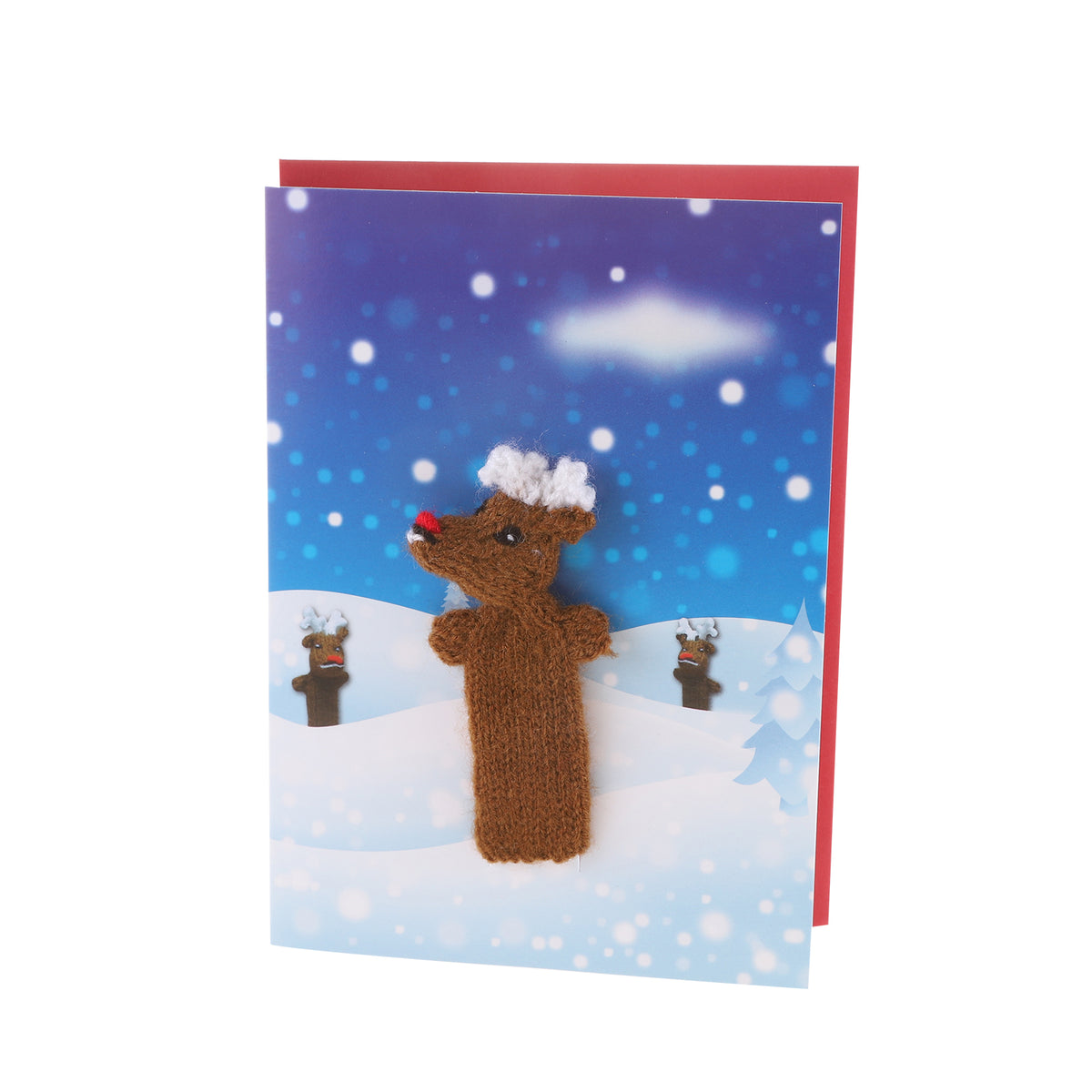 Reindeer Scene Puppet Greeting Cards | The Scotland Shop