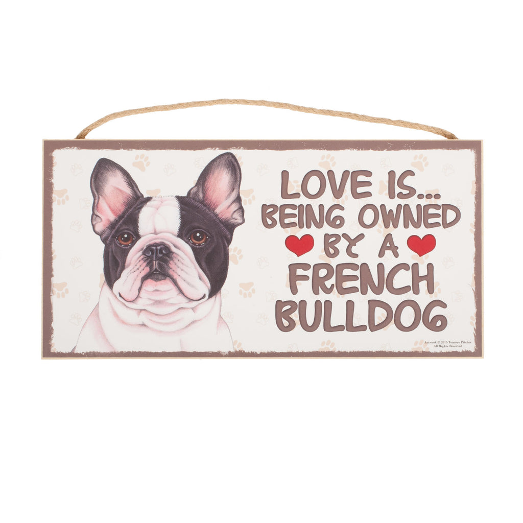 Pet Plaque French Bulldog White And Black