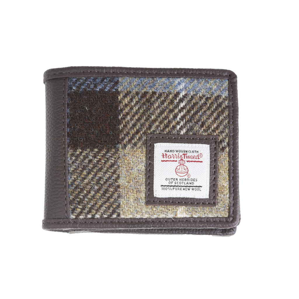 Wallet With Coin Purse Blue/Brown Check