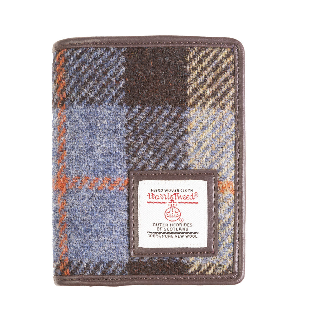 Slim Bifold Wallet Blue/Brown Check