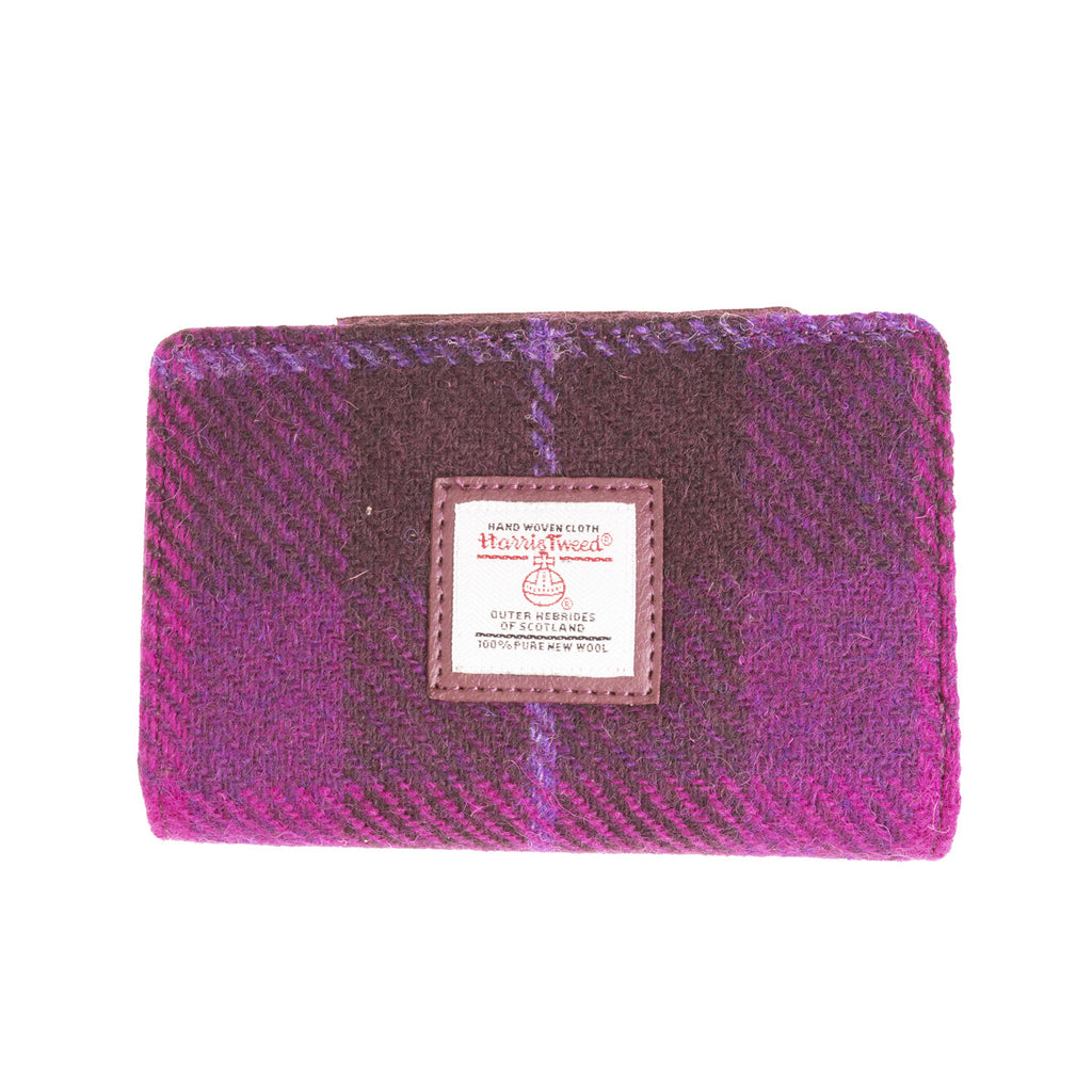 Zip Purse Purple Check