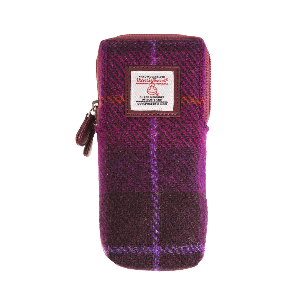 Double Glasses Sleeve Purple Check