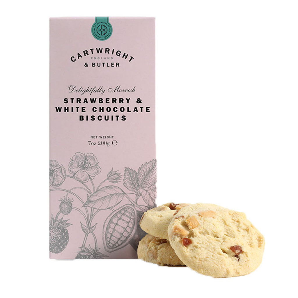 Strawberry & White Chocolate Biscuits