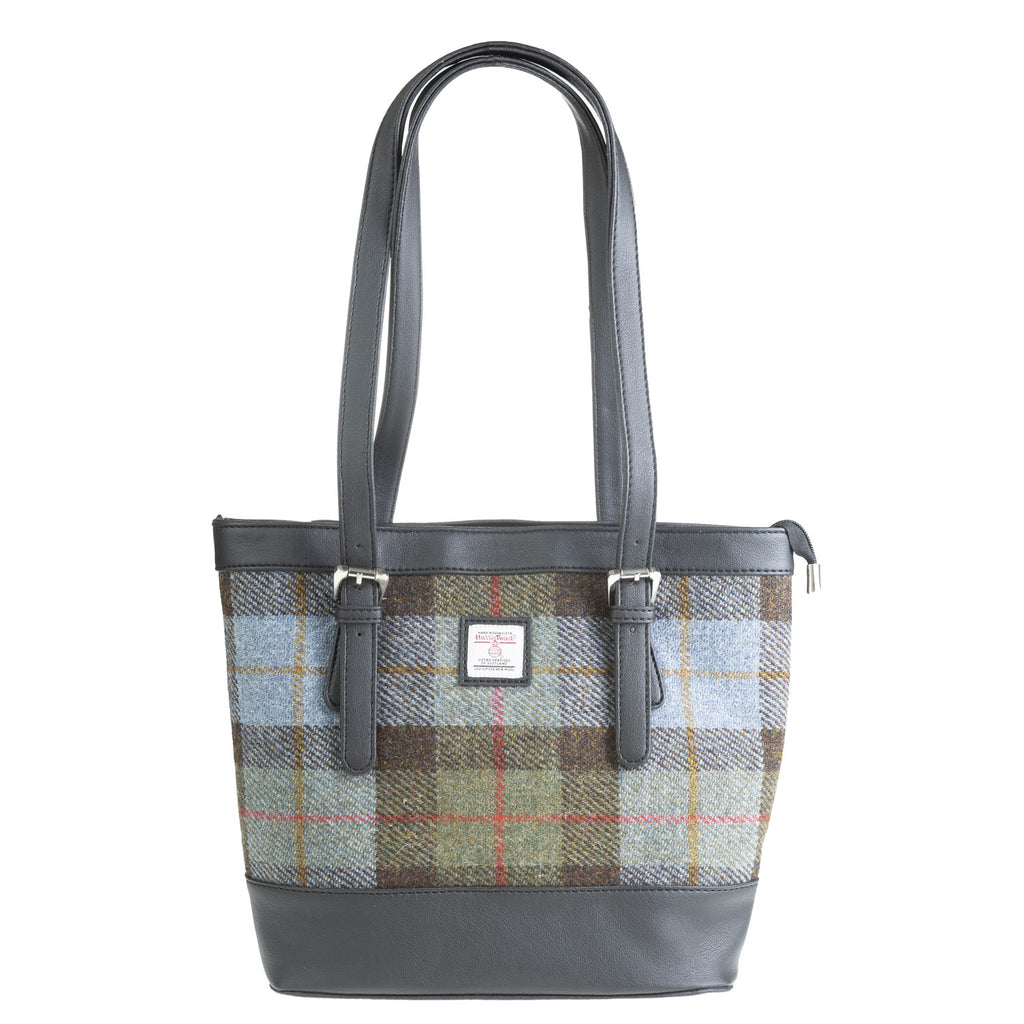 Ht Vegan Leather Tote Bag Lovat Check / Black