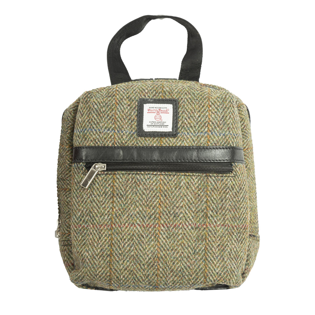 Ht Leather Small Backpack Lt Brown Check / Black