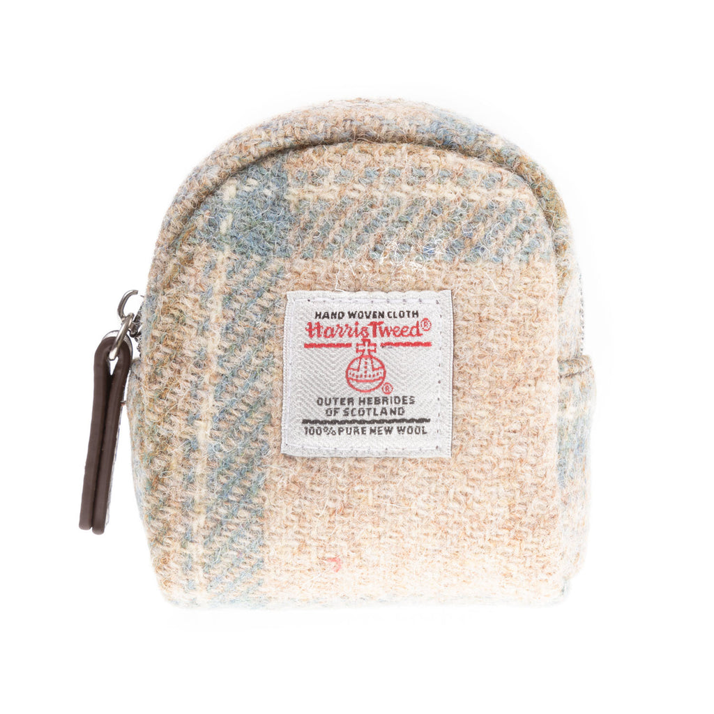 Harris Tweed Cava Micro Pouch Beige Stewart