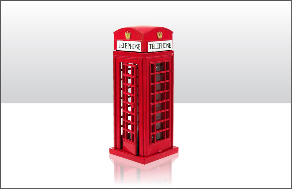 Classic Red Metal Souvenir Telephone Box
