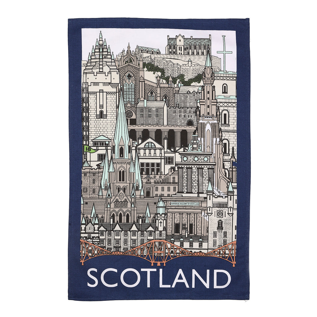 Scotland Landmark Tea Towel