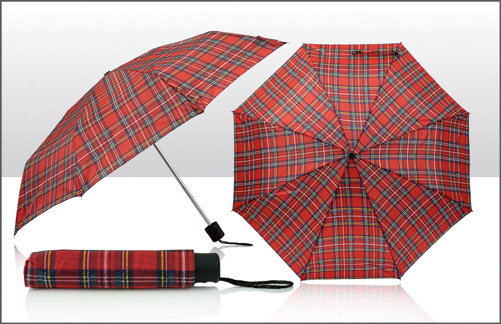 Tartan Collapsible Umbrella