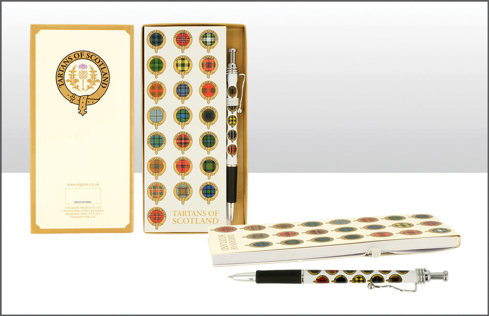 Tartans Of Scotland Magnetic Notepad Pen