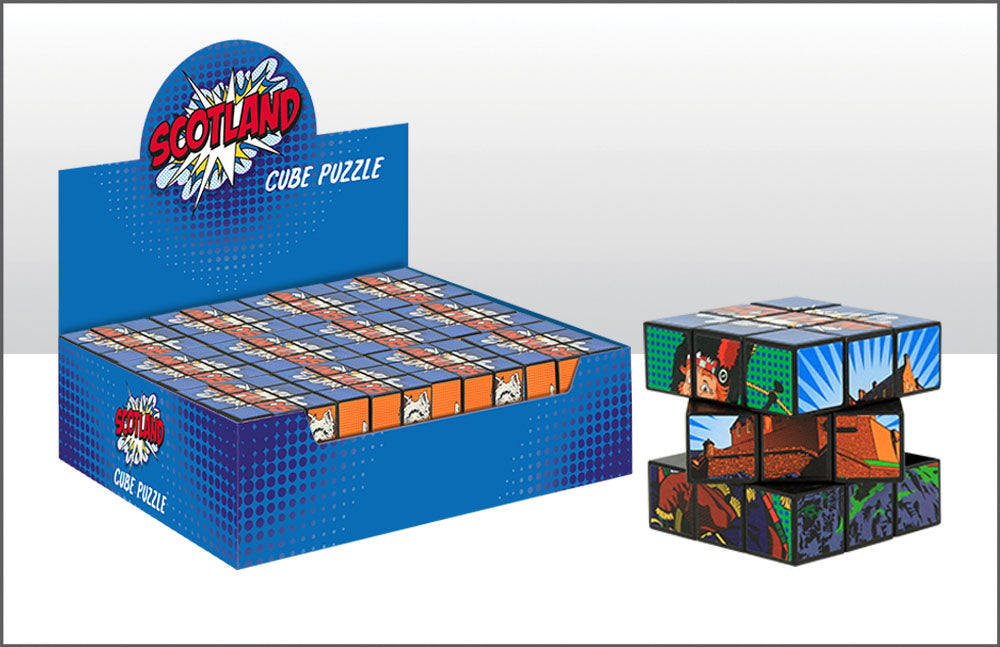 Scotland Pop Art Puzzle Cube