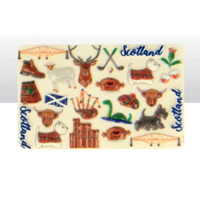 Scotland Icons Printed Resin Magnet