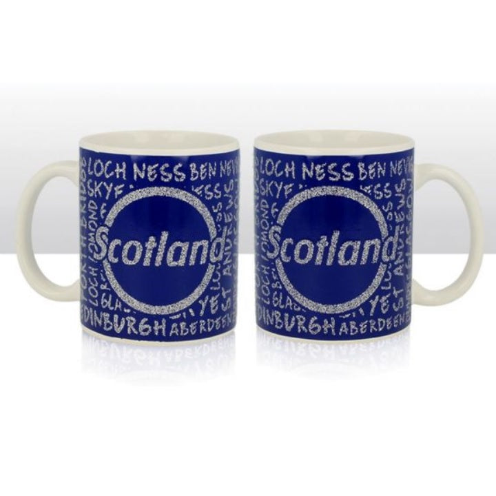 Scotland Circle Glitter Mug 11Oz