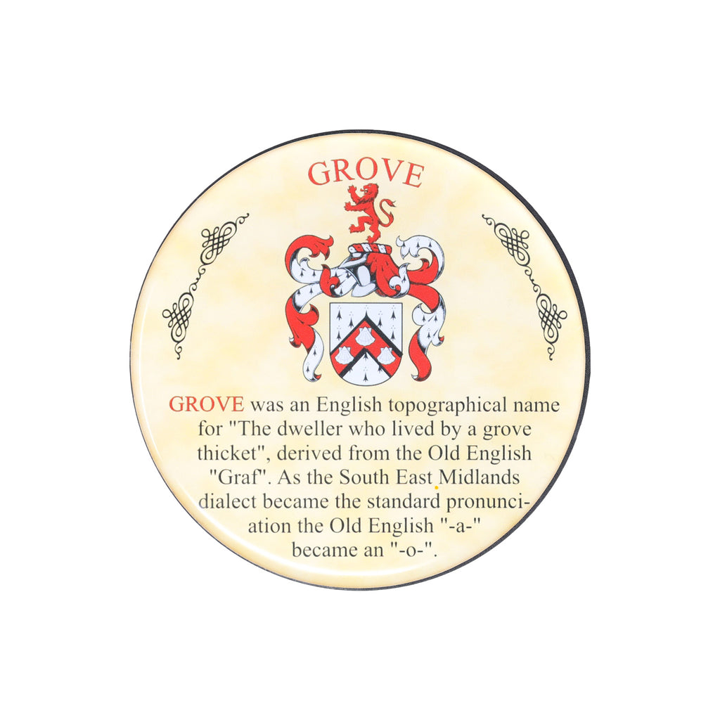 Heraldic Coaster Grove | The Scotland Shop