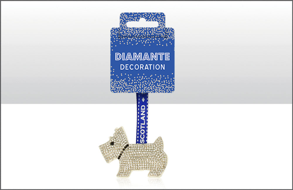 Westie Diamante Hanging Decoation