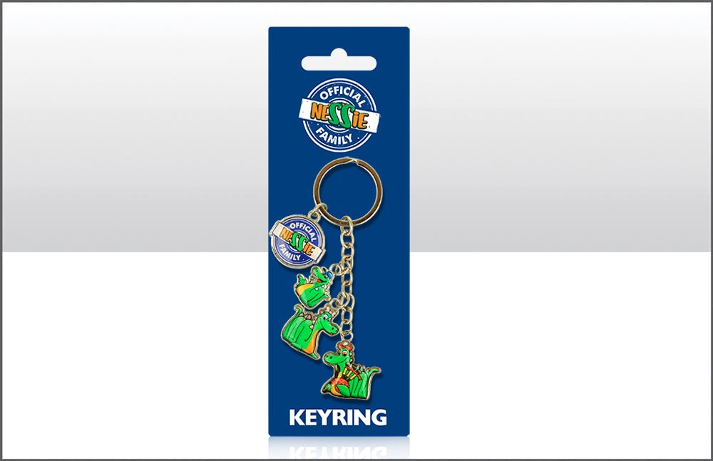 Nessie Family Charm Keyring