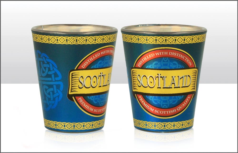 Scotland Distilled Foil Shot Glass