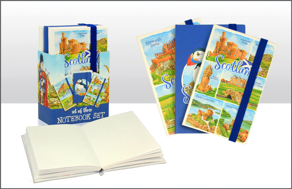 Scotland Watercolour Set 3 Mini Notebook