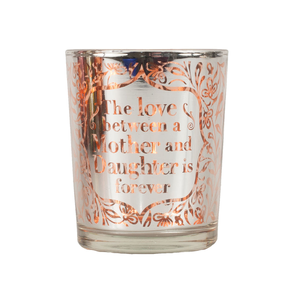 Metallic Candlepot Between Mother & Daughter