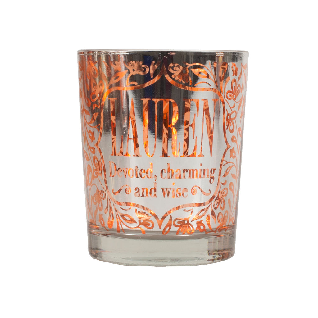 Metallic Candlepot Lauren