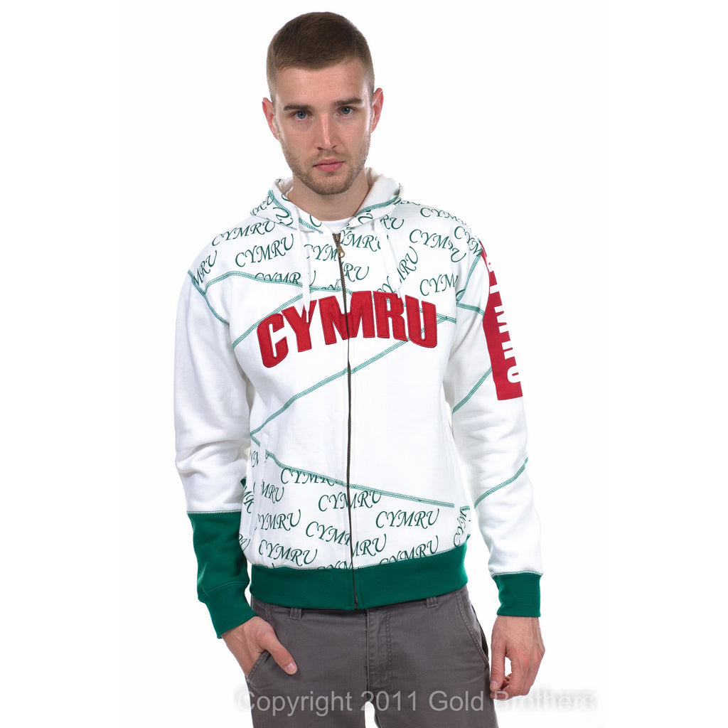 Gents Wales Cymru Hooded Zip Top