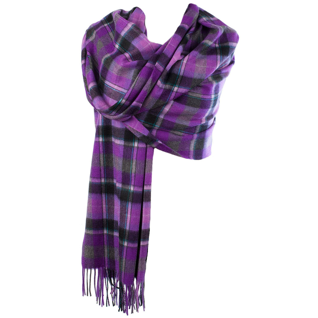 Edinburgh Cashmere Stole  Bruce/Purple Grey