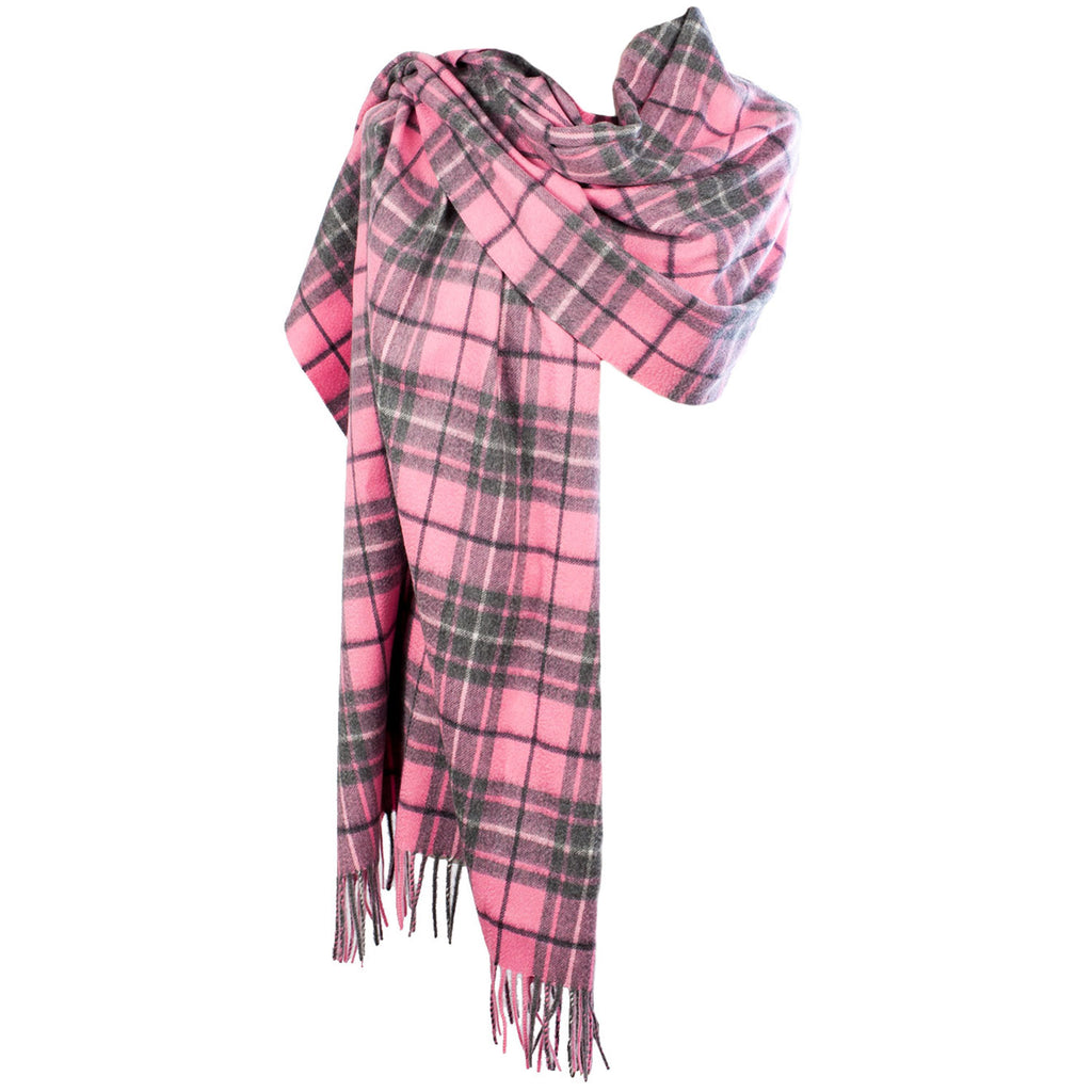 Edinburgh Cashmere Stole  Gresham/Pink-Derby