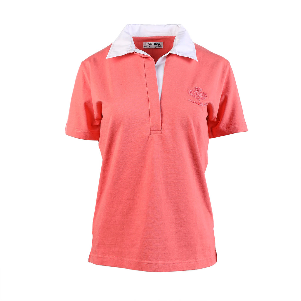 Ladies S/S Stretch Rugby Top Melon