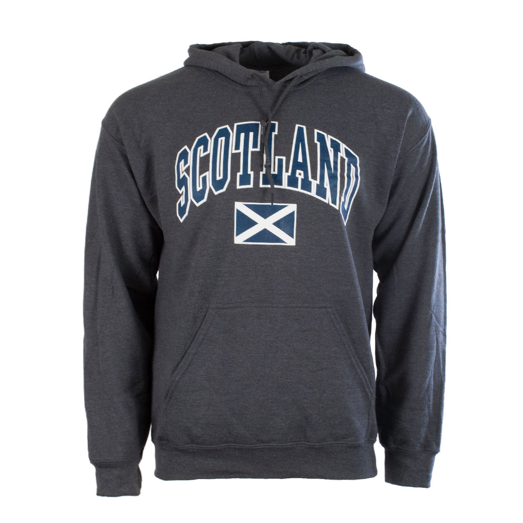 Scotland Harvard Print Hooded Top Dark Heather