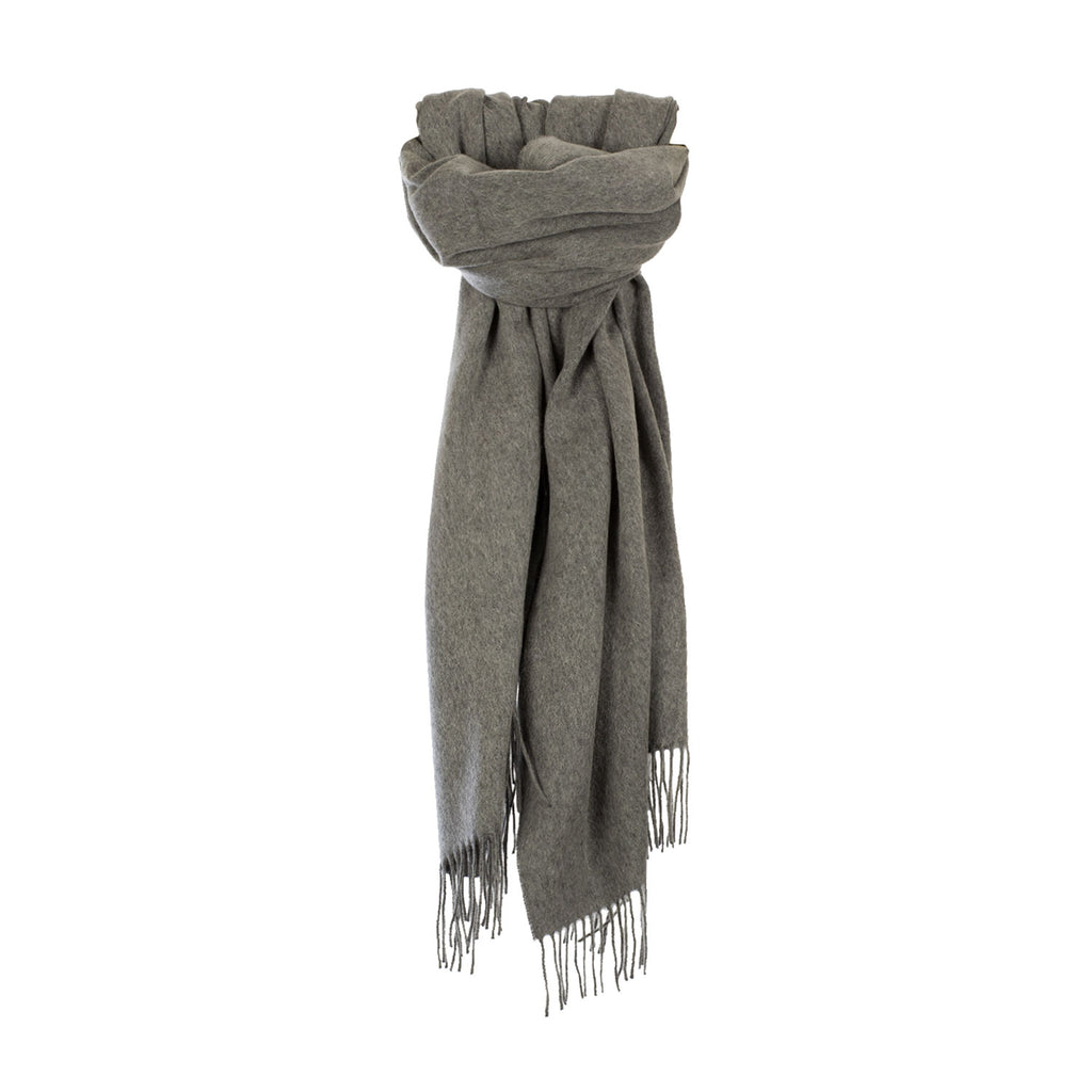 Edinburgh Lambswool Stole  Heather Grey