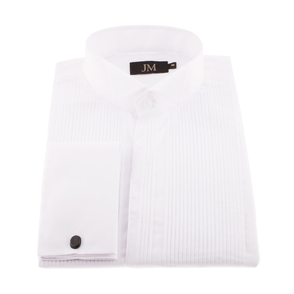 Pleat Wing Collar Shirt
