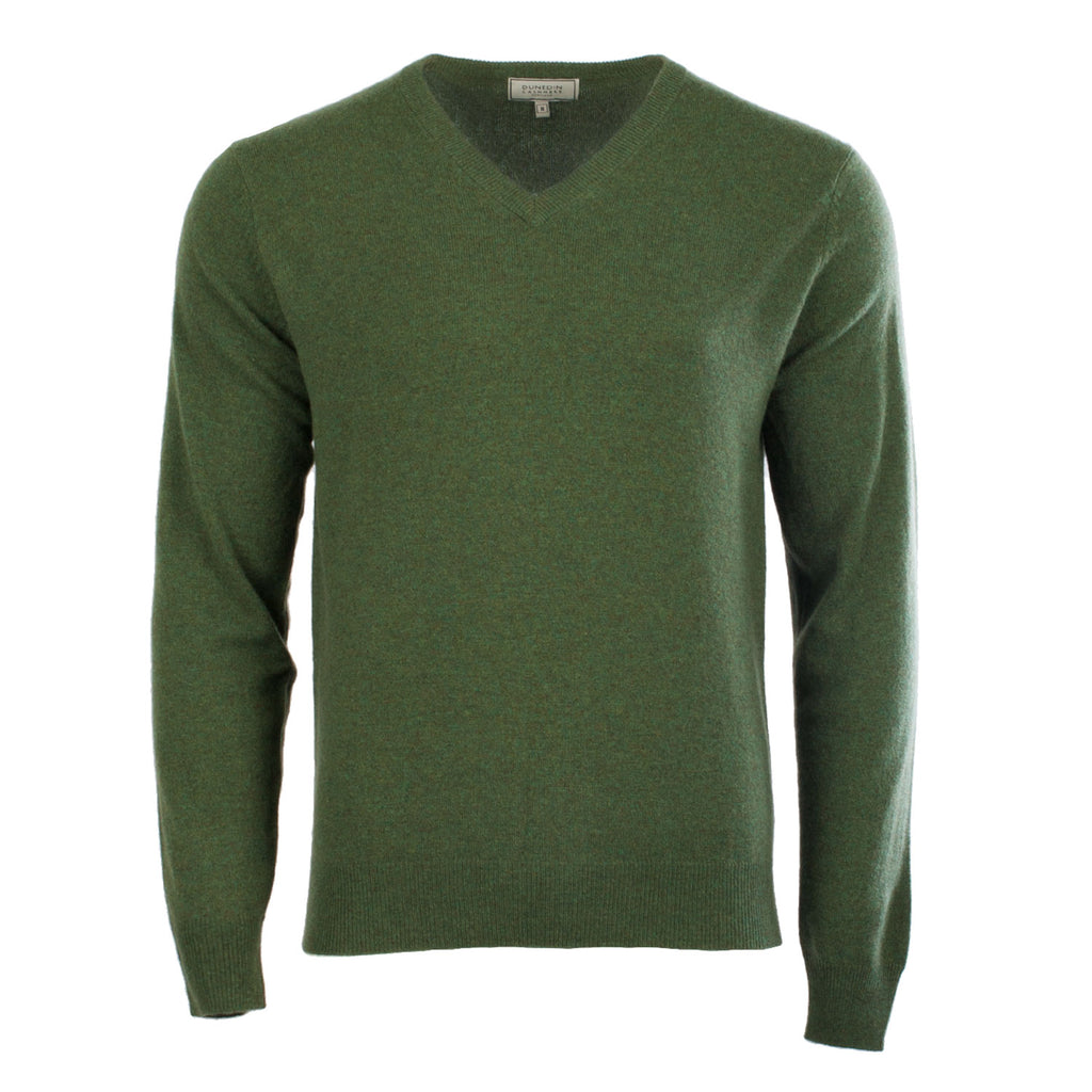Men's Dunedin Cashmere 100% Cashmere V  Serpentine