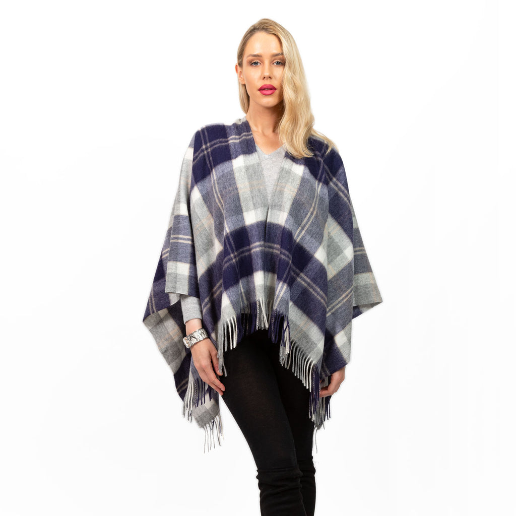 Ladies Mini Lambswool Cape Bannockbane Silver