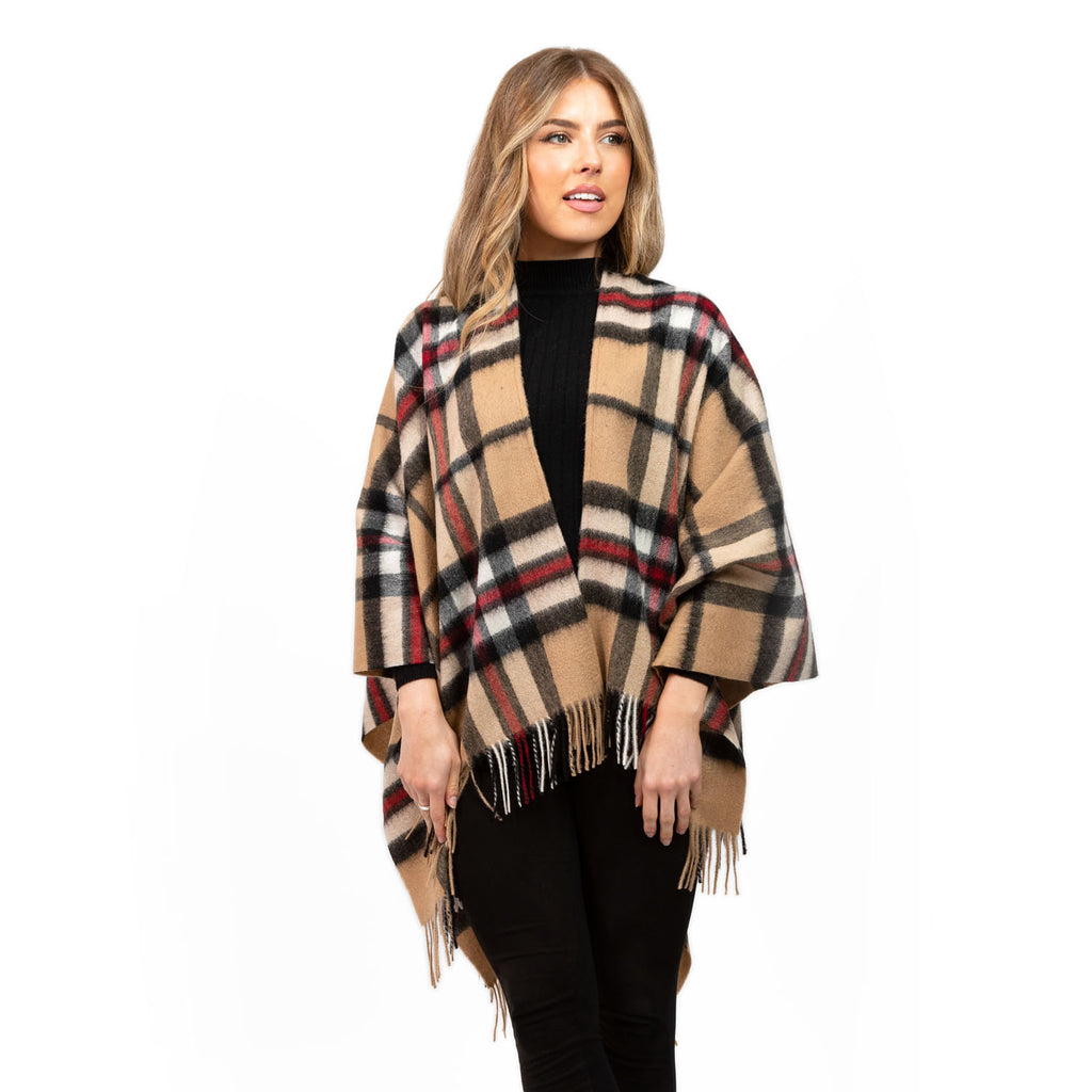 Edinburgh Lambswool Mini Cape  Exploded Thomson Camel