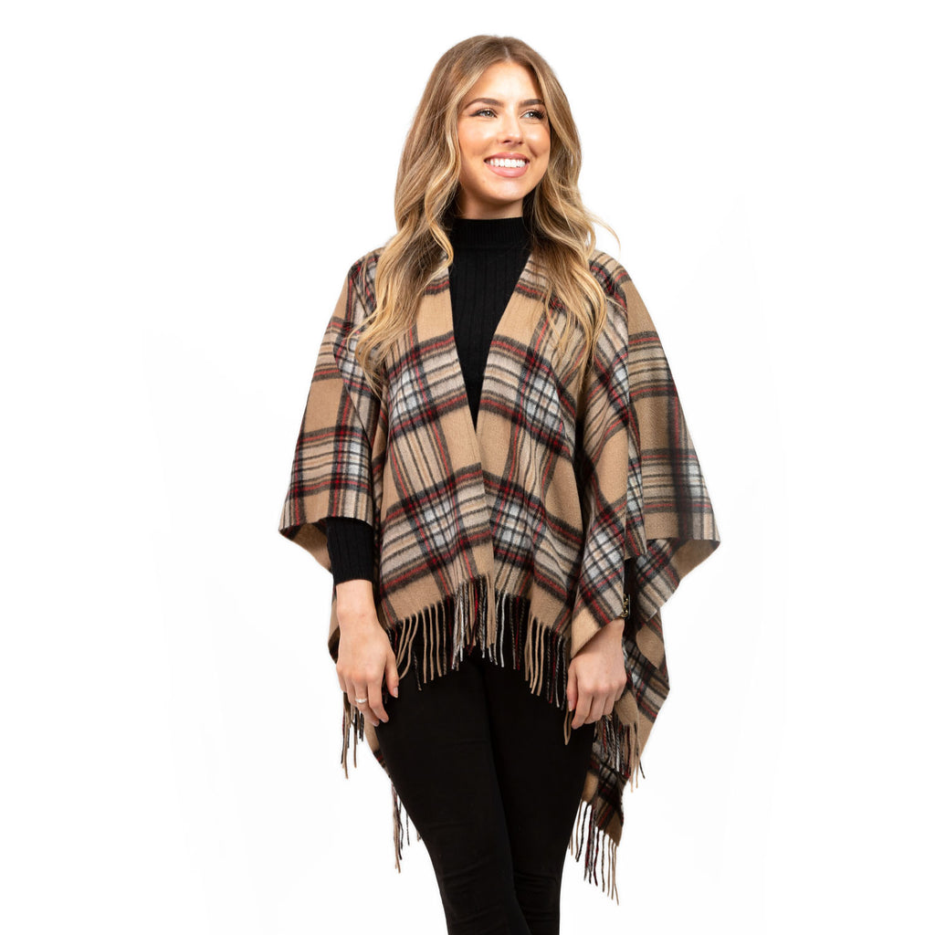 Edinburgh Cashmere Mini Cape  Stewart Camel